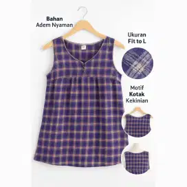 Blouse Tanpa Lengan Wanita Motif Kotak
Kekinian | Baju Cewek
Santai