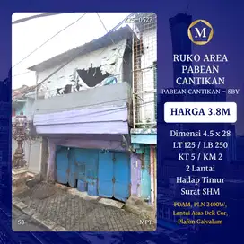 JUAL RUKO AREA PABEAN CANTIKAN SURABAYA SHM LANTAI ATAS DEK COR 2LT