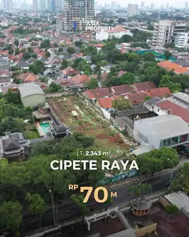 JUAL TANAH DI CIPETE RAYA, JAKARTA SELATAN. AREA KOMERSIL, JARANG ADA
