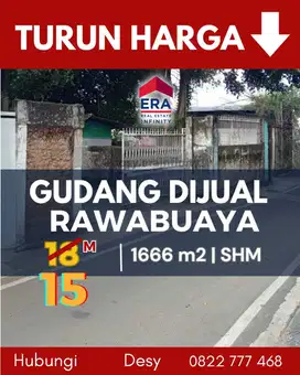 Dijual Gudang Rawa Buaya Cocok Untuk Usaha