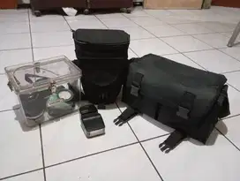 Nikon FM2 black, hobby, koleksi lengkap dengan aksesoris