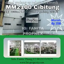 Murah!Dijual gudang ex pabrik elektronik di Kawasan industry Mm2100,