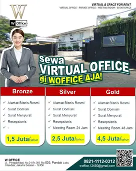 Sewa VIRTUAL OFFICE 1 Tahun, Kantor Virtual Jakarta Selatan