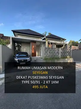 Rumah Cantik Limasan Modern dekat SMP N 1 Seyegan