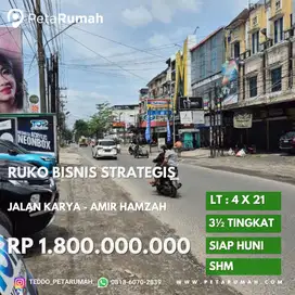 Ruko bisnis jalan karya daerah amir hamzah helvetia medan
