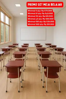 Jual meja+kursi belajar sekolah promo murah