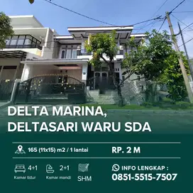 DELTA MARINA Hook‼️Rumah Lebar 11 One Gate Sistem dekat Waru