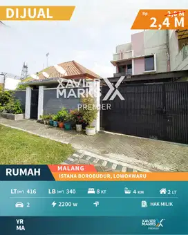Dijual Rumah Harga Miring Pusat Kota di Istana Borobudur Malang