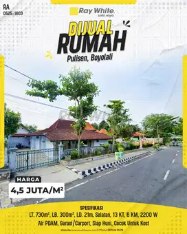 RUMAH SIAP HUNI PULISEN JL, MERAPI BOYOLALI