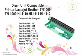 Drum Unit Compatible Printer Brother TN1000 TN 1000 Xerox P115 M115