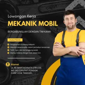 lowongan kerja sebagai mekanik mobil