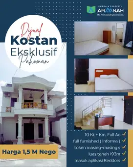 DIJUAL KOSTAN KOS KOSAN EXCLUSIVE PAHOMAN BANDAR LAMPUNG