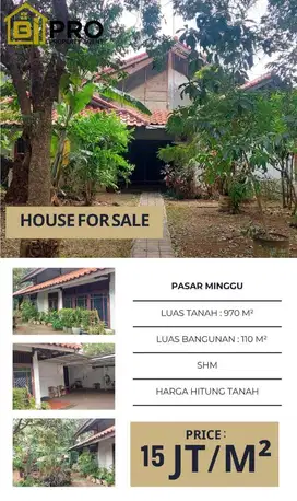 Turun Harga Tanah bonus Rumah Di Pasar Minggu Jakarta
