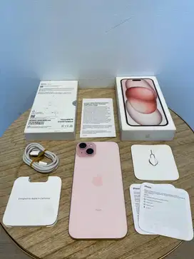 Second iBox Garansi On iPhone 15 128GB Pink Fullset Anti Blokir