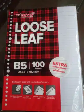 Di jual kertas BIg BOSS LOOSE LEAF B5 100 sheets 257.5 X 182 mm