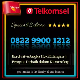 Nomor Cantik Bilangan 9 Hoki Exsclusive Spesial Perdana Telkomsel 1212
