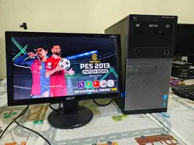 sepaket PC DELL i3 3.7ghz ram 8gb HDD 640gb monitor acer