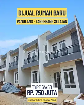 DIJUAL: RUMAH MODERN 2 LANTAI PAMULANG - KPR TANPA DP