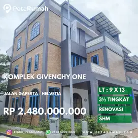 Rumah villa hook komplek givenchy one jalan gaperta helvetia