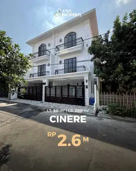 JUAL RUMAH BARU DI CINERE, DEPOK.