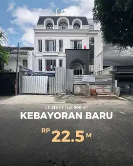 JUAL RUMAH BARU DI KEBAYORAN BARU, JAKARTA SELATAN.