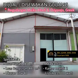 JUAL SEWA Gudang Meiko Abadi 6 Driyorejo Kencana Permai DKP Gresik