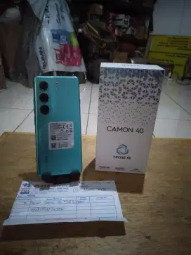 Tecno camon 40 8/128GB Emerald Green Resmi second
