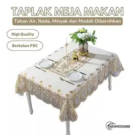 Taplak meja makan taiwan size 137x183cm, 4 & 6 kursi