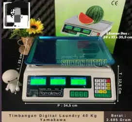 Timbangan Digital Laundry Electronic Scale 40 Kg Yamakawa