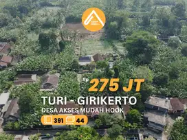 Jual Tanah Turi Girikerto Pekarangan Hook Akses Mudah Lingkungan Asri