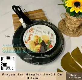 Frypan set Maspion 2 pcs (ukuran 18 + 23)