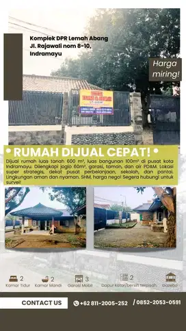 Dijual Cepat Rumah di Pusat Kota Indramayu Bebas Banjir Bisa Nego