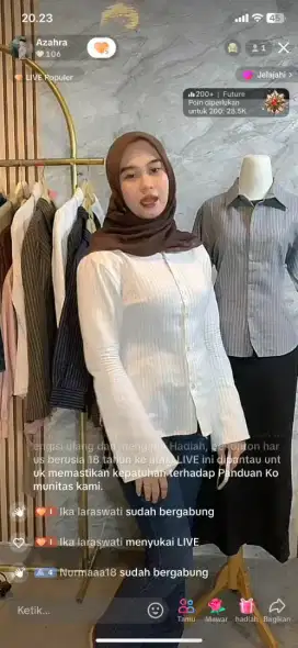 Butuh host live perempuan