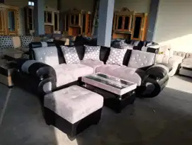 Sofa minimalis + fub abu hitam