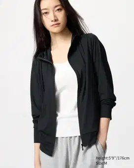 Jaket Uniqlo AlRism UV Protection Full-Zip Hoodie