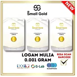 Emas 0.001 gram SMALL GOLD Logam mulia asli minigold mini gold