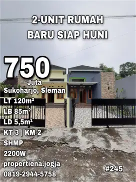 2-UNIT RUMAH BARU SIAP HUNI