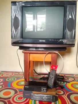TV 21 INCH POLYTRON FM RADIO SLIM FLAT NORMAL