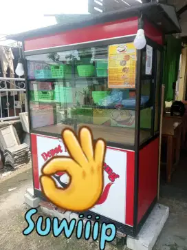 Di Jual Rombong Etalase + papan Nama + kompor Joss + wajan Nasgor dll