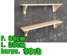 Rak dinding, meja dinding, rak buku gantung, rak sepatu dinding  dll