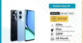 Obfal Murah new Realme Note 60 ram 6/128 grs resmi, bs TT