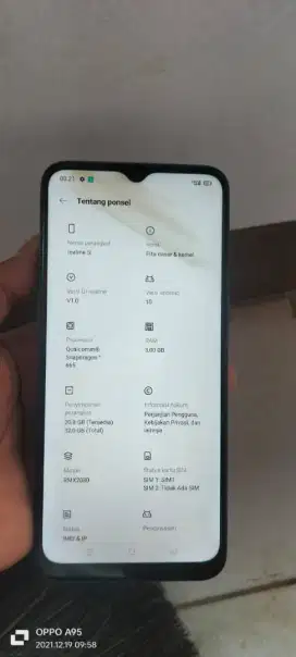 Realme 5i.  3/32 mnus noda SMA camera burem smua