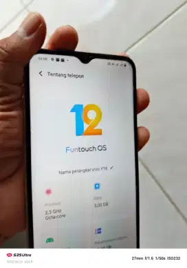 Vivo.  Y16.  3/32. Mnus retak 3 helai normal smua
