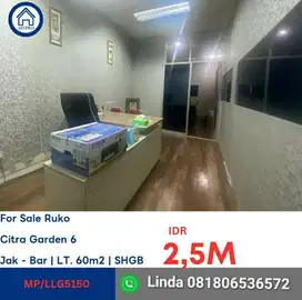 JUAL CASH VIA LELANG RUKO DI CITRA GARDEN 6 KALIDERES JAKARTA BARAT