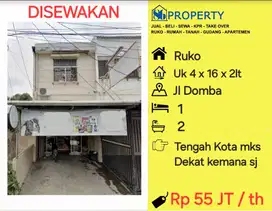 DISEWAKAN Ruko Jl Domba dkt jl latimojong dan rusa