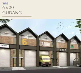 GUDANG PIK 2 DIJUAL BIZPARK UKURAN 6X20 1 LANTAI BISA CICILAN 36X