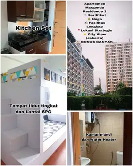 Dijual apartermen Margonda Residence 2 harga 250 jt nego