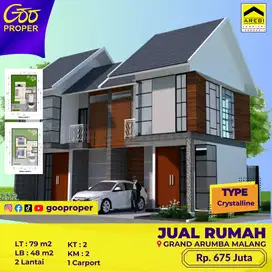 Rumah Baru 2 Lantai Strategis di Grand Arumba Lowokwaru Malang