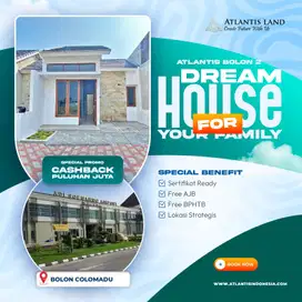 RUMAH DI BOLON, 1 LANTAI FREE BIAYA LAIN LAIN SHM READY