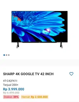 SHARP GOOGLE TV 43 INCH